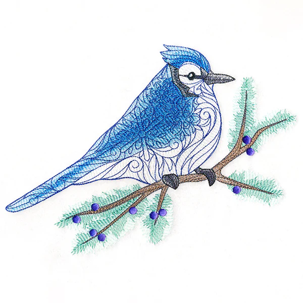 Filigree Blue Jay on Juniper - Image 9