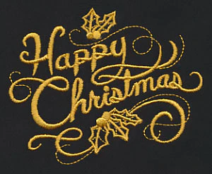 Filigree Happy Christmas (Goldwork) - Image 5
