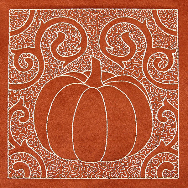 Filigree Harvest Pumpkin (Trapunto) - Image 3