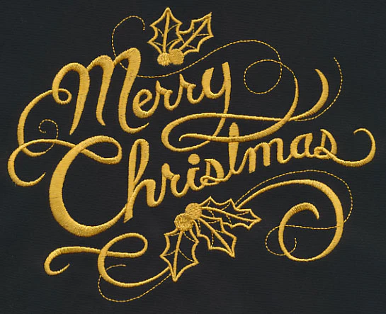 Filigree Merry Christmas (Goldwork) - Image 3