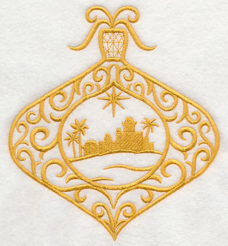 Filigree Ornament with Bethlehem Silhouette