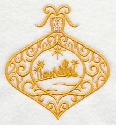 Filigree Ornament with Bethlehem Silhouette - Image 2