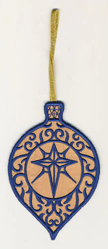 Filigree Ornament with Star (In-the-Hoop)