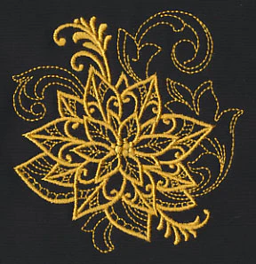 Filigree Poinsettia (Goldwork) - Image 5