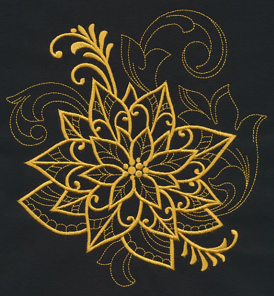 Filigree Poinsettia (Goldwork) - Image 6