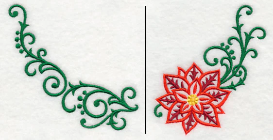Filigree Poinsettia Neckline (Crewneck) (Split) - Image 2