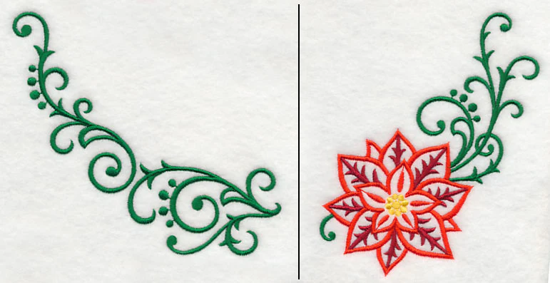 Filigree Poinsettia Neckline (Crewneck) (Split) - Image 4
