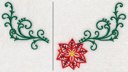 Filigree Poinsettia Neckline (V-Neck) (Split) - Image 3