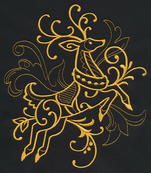 Filigree Reindeer (Goldwork) - Image 6