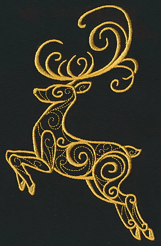 Filigree Reindeer (Goldwork) - Image 4