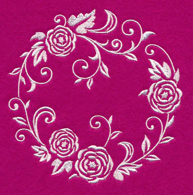 Filigree Rose Wreath (Whitework) - Image 4