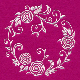 Filigree Rose Wreath (Whitework) - Image 5