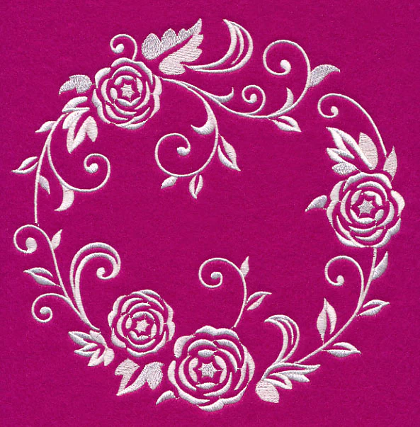 Filigree Rose Wreath (Whitework) - Image 6