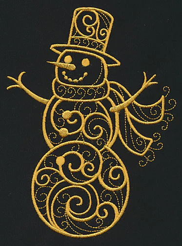 Filigree Snowman (Goldwork) - Image 4