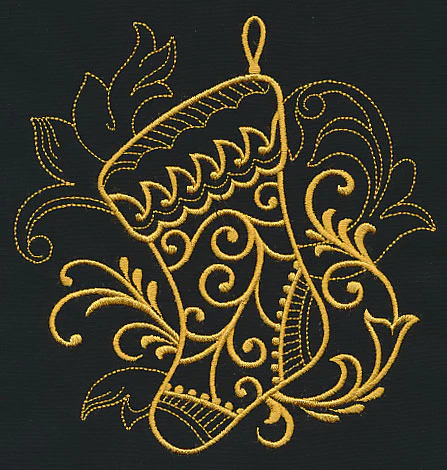 Filigree Stocking (Goldwork) - Image 3