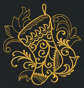 Filigree Stocking (Goldwork) - Image 5