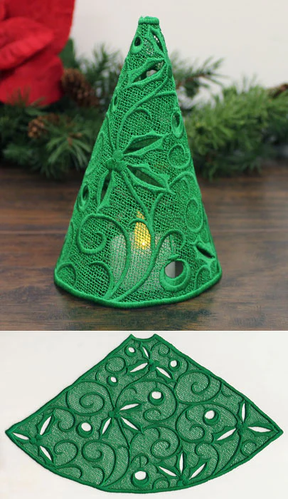 Filigree Tree with Holly and Berries (Lace) - Image 5