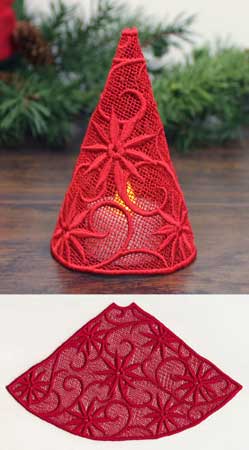 Filigree Tree with Poinsettias (Lace) - Image 4