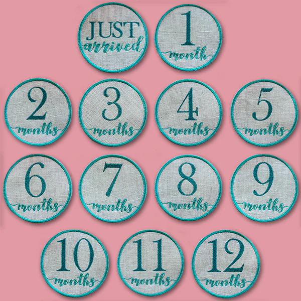 First Year Milestone Marker - Seven Months (In-the-Hoop) - Image 2