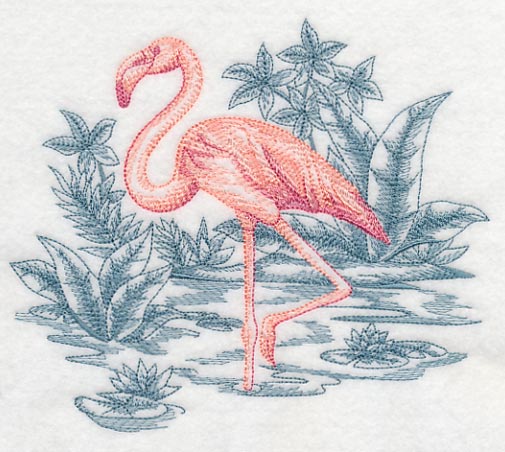 Flamingo Scene (Toile) - Image 2