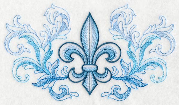 Fleur de Lis with Baroque Background - Image 3