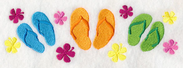 Flip Flops and Hibiscus Border - Image 2