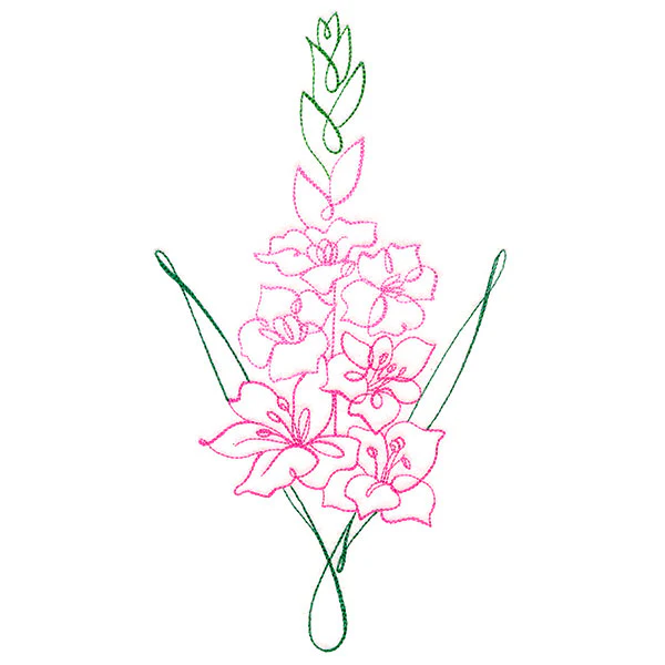 Floral Calligraphy - Gladiolus - Image 3