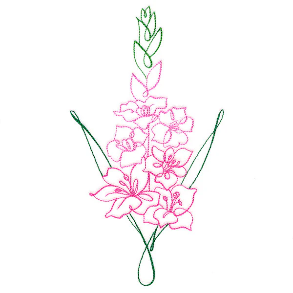 Floral Calligraphy - Gladiolus - Image 5