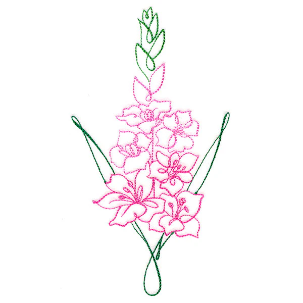 Floral Calligraphy - Gladiolus - Image 7