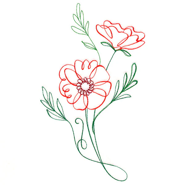 Floral Calligraphy - Poppy - Image 2