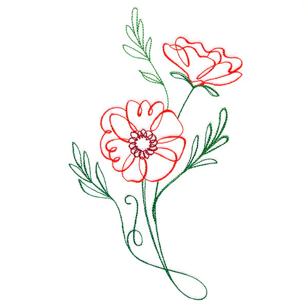 Floral Calligraphy - Poppy - Image 3
