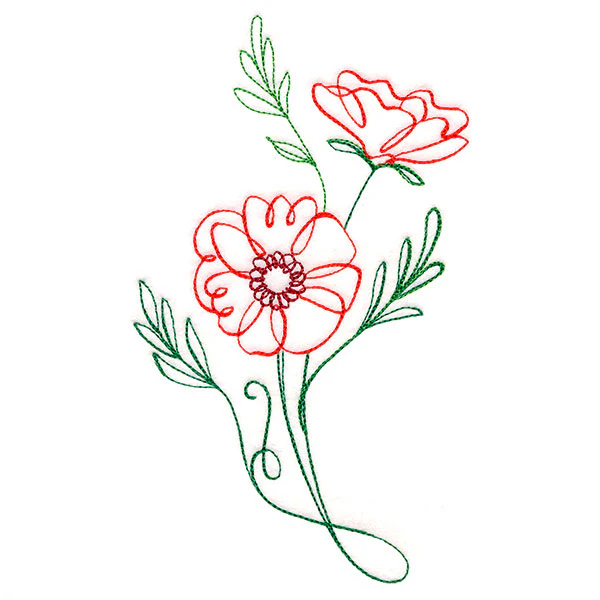 Floral Calligraphy - Poppy - Image 4
