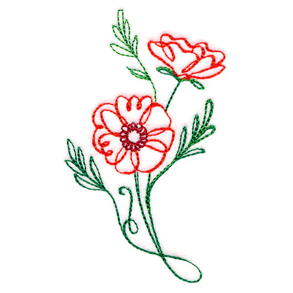 Floral Calligraphy - Poppy - Image 5