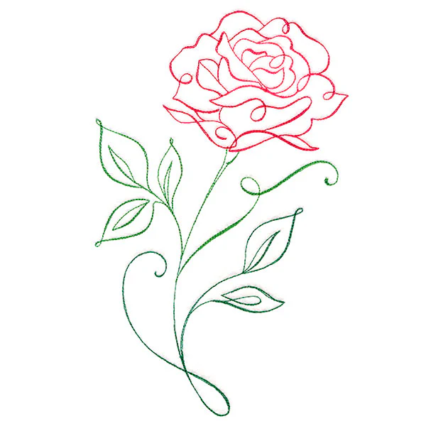 Floral Calligraphy - Rose - Image 2