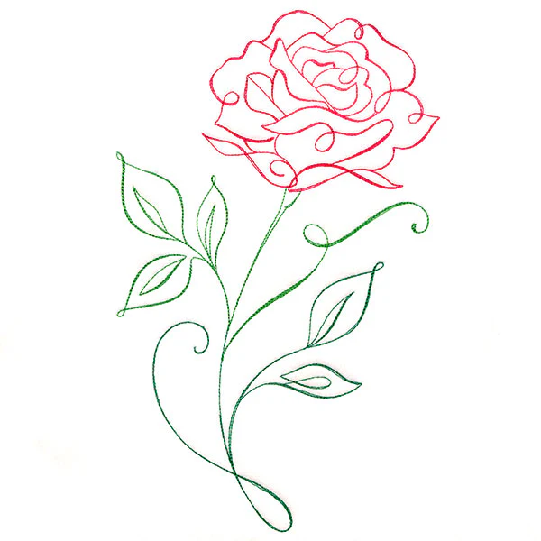 Floral Calligraphy - Rose - Image 6