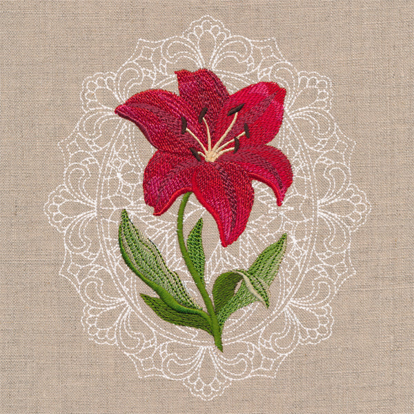 Floral Cameo - Scarlet Lily - Image 2