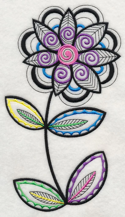 Floral Charm (Blackwork) - Image 2