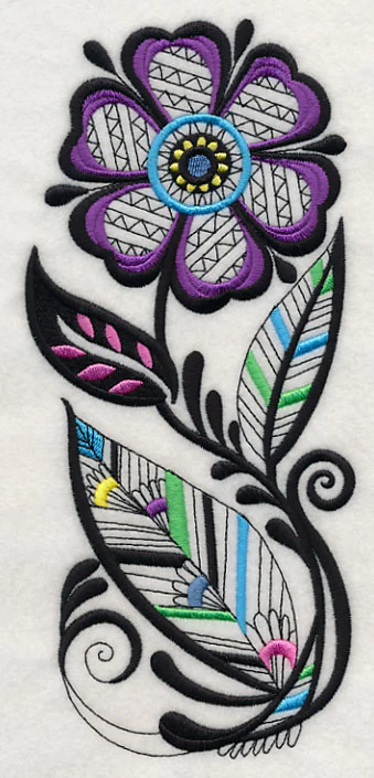 Floral Charm (Blackwork) - Image 2