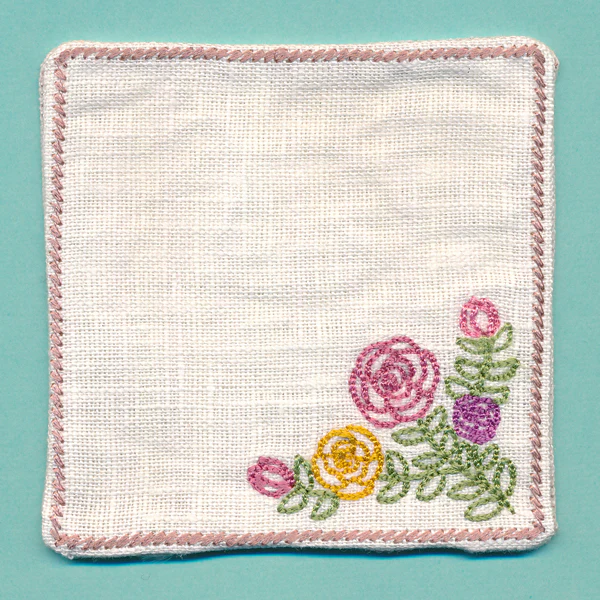 Floral Coaster - Dahlias (In-the-Hoop) - Image 2