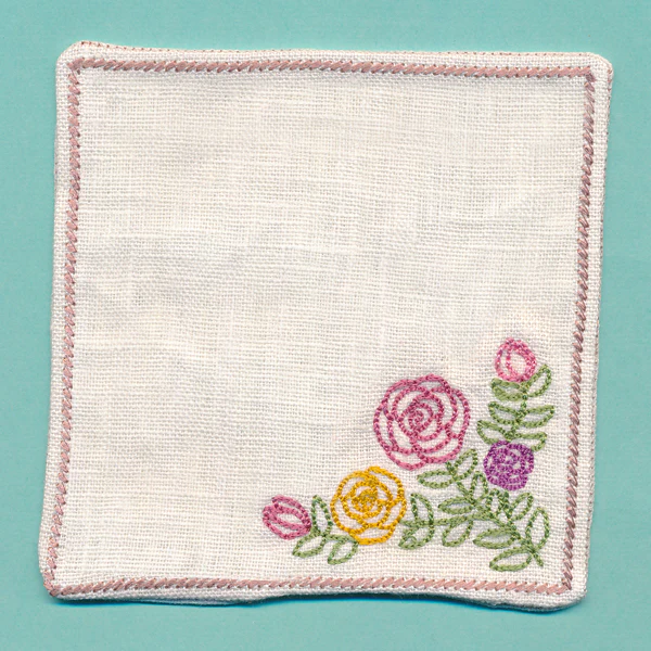 Floral Coaster - Dahlias (In-the-Hoop) - Image 3