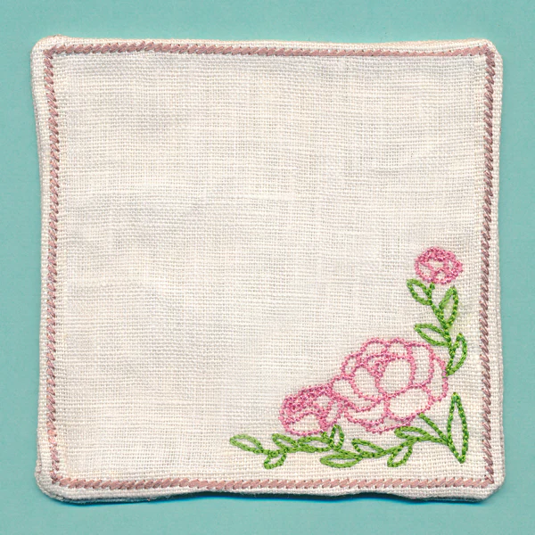 Floral Coaster - Roses (In-the-Hoop) - Image 3