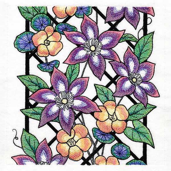Floral Color Theory Trellis Scene - Image 3