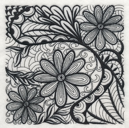 Floral Elegance (Blackwork) - Image 3
