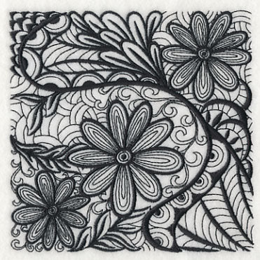 Floral Elegance (Blackwork) - Image 4