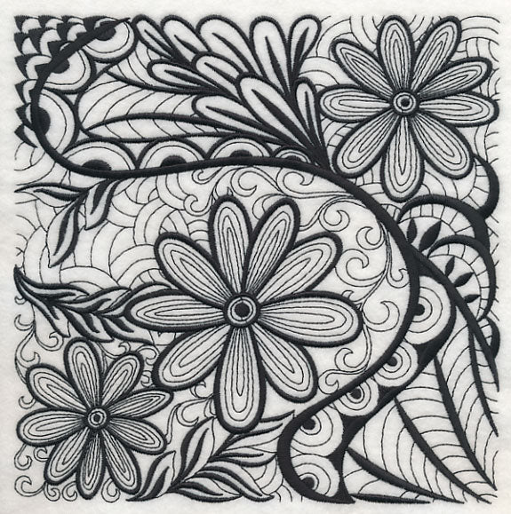Floral Elegance (Blackwork) - Image 6