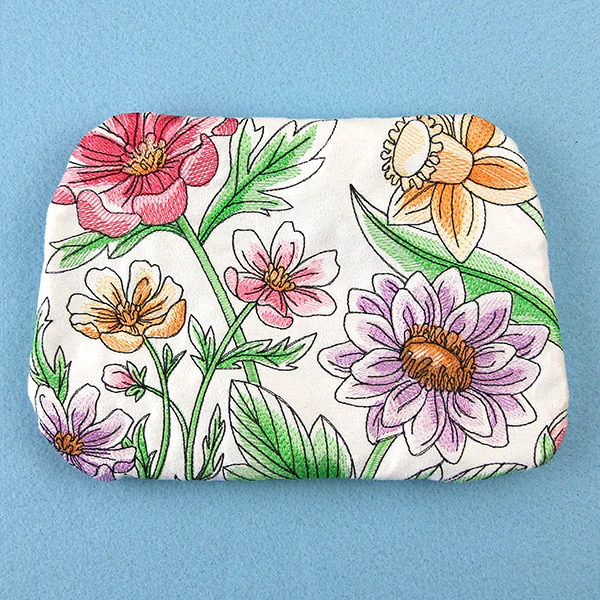 Floral Flair Zipper Pouch (In-the-Hoop) - Image 8