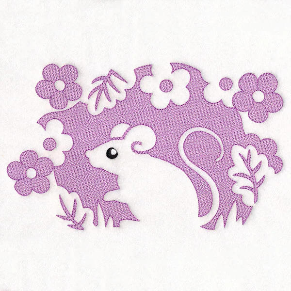 Floral Mouse (Embossed) - Image 4