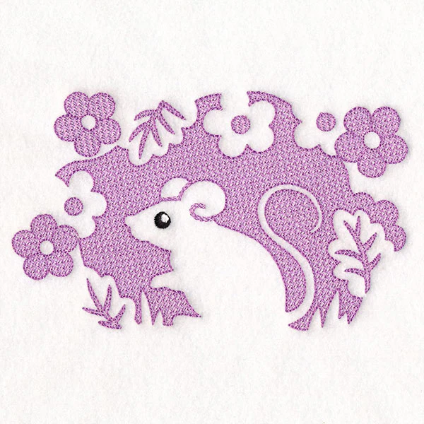 Floral Mouse (Embossed) - Image 7