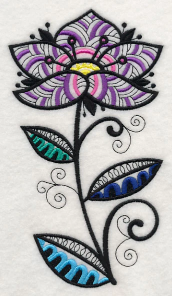 Floral Radiance (Blackwork) - Image 3