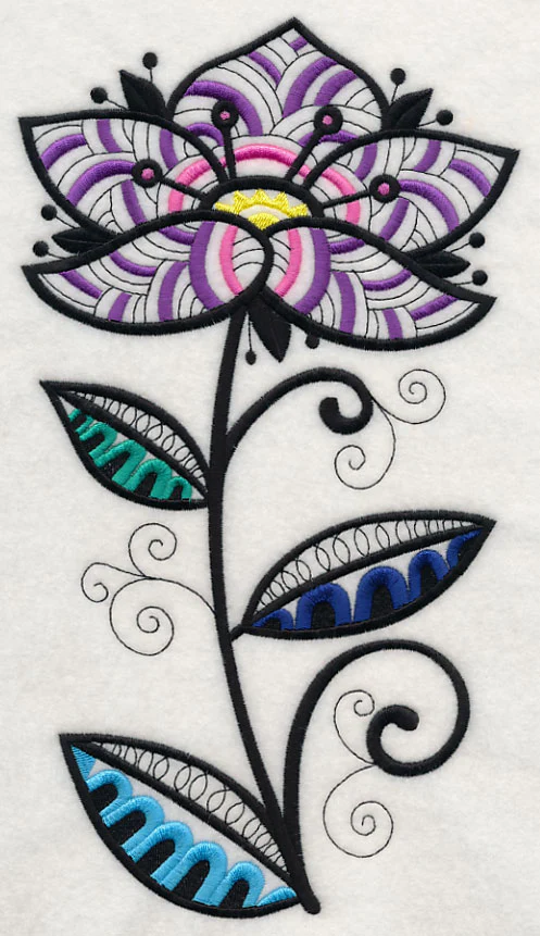 Floral Radiance (Blackwork) - Image 5